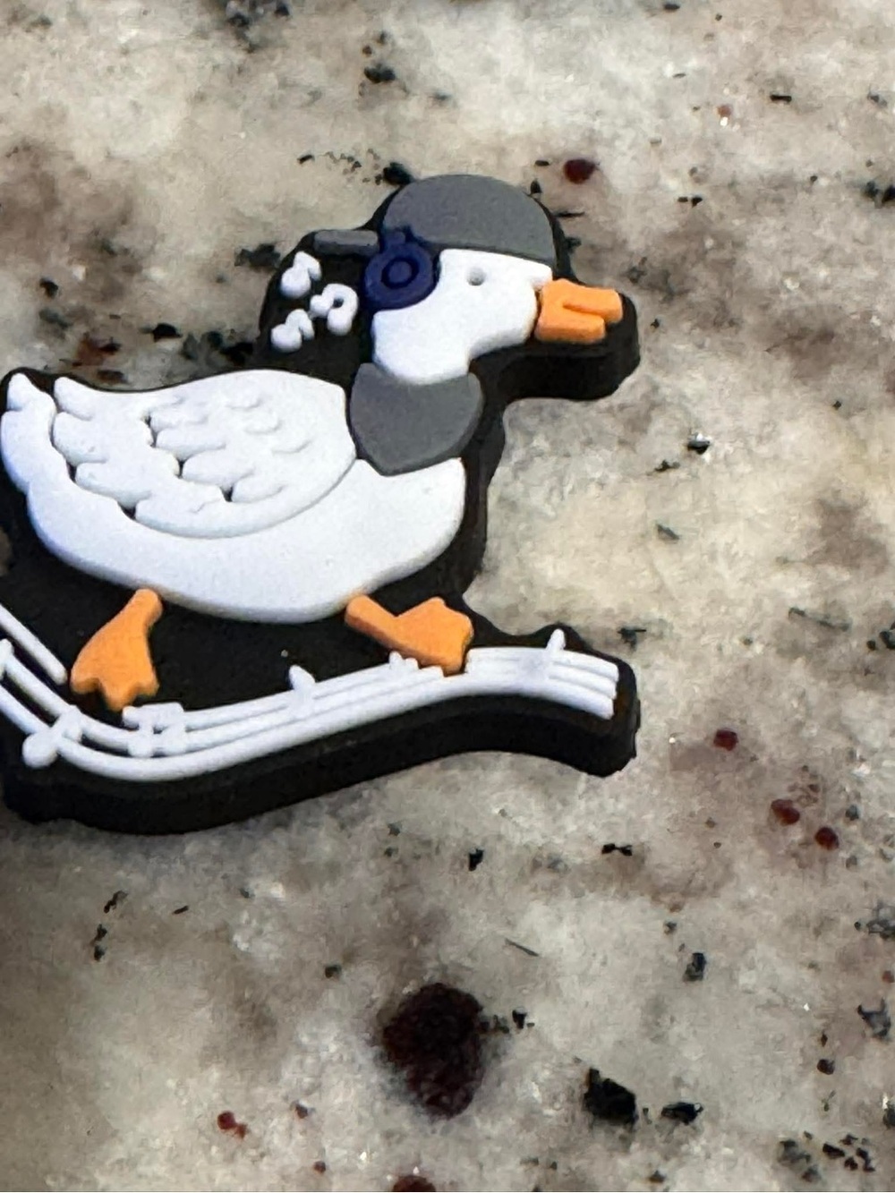 CROCS White & Orange Bird Charm Accessory